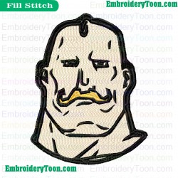 Alex Armstrong Face Fullmetal Alchemist Embroidery Design