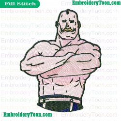 Alex Armstrong Fullmetal Alchemist Embroidery Design 03