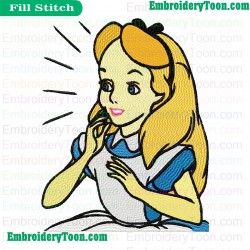 Alice In Wonderland Embroidery Design 02