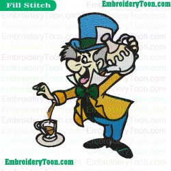 Alice In Wonderland Embroidery Design 03