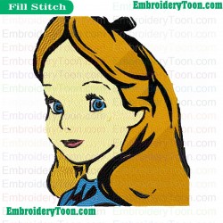 Alice In Wonderland Embroidery Design 04