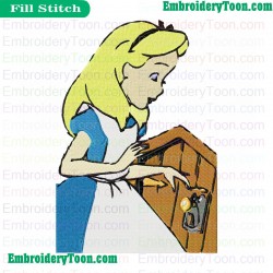 Alice In Wonderland Embroidery Design 05