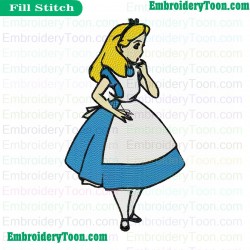 Alice In Wonderland Embroidery Design 10