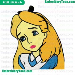 Alice In Wonderland Embroidery Design 16