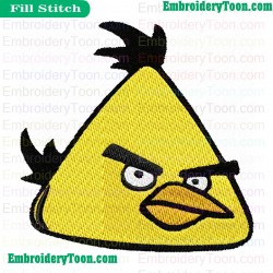 Angry Bird Yellow Bird Embroidery Design