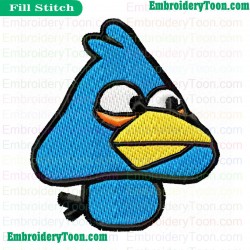 Angry Birds Blue Goomba Embroidery Design