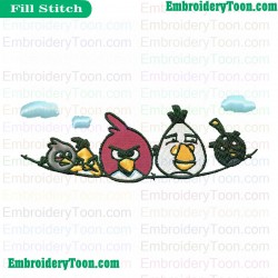 Angry Birds Embroidery Design 19