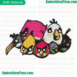 Angry Birds Embroidery Design 21