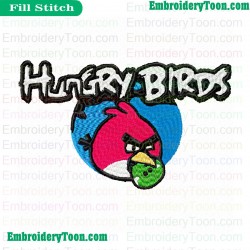Angry Birds Embroidery Design 54
