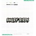 Angry Birds Logo Embroidery Design 01