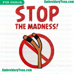 Angry Birds Peace Embroidery Design 03
