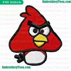 Angry Birds Red Goomba Embroidery Design