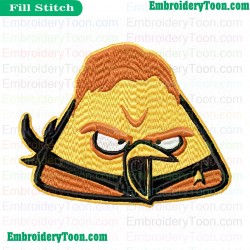 Angry Birds Star Strek Embroidery Design
