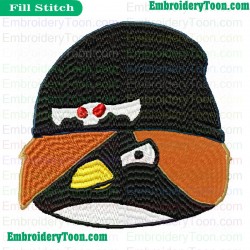 Angry Birds Style Embroidery Design