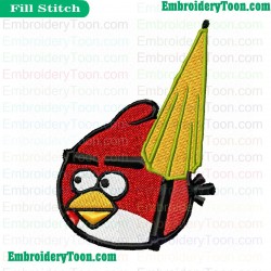 Angry Birds Summer Embroidery Design 002