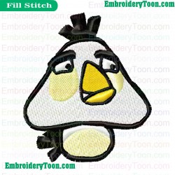 Angry Birds White Goomba Embroidery Design