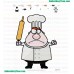 Angry Chef Embroidery Design