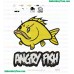 Angry Fish Embroidery Design
