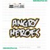 Angry Heroes Logo Embroidery Design