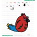 Angry Macaw Birds Embroidery Design