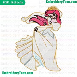 Ariel The Bride Embroidery Design
