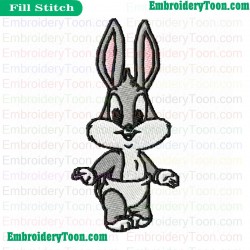 Baby Bugs Bunny Looney Tunes Embroidery Design 03