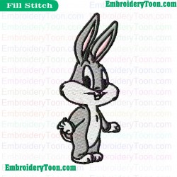 Baby Bugs Bunny Looney Tunes Embroidery Design 04