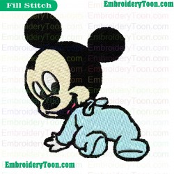 Baby Mickey Mouse Embroidery Design