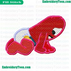 Baby Muno Yo Gabba Gabba Embroidery Design