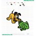 Baby Pluto Dog With Frog Embroidery Design