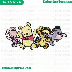 Baby Pooh Embroidery Design 17
