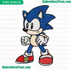 Baby Sonic Embroidery Design