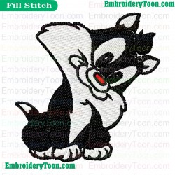 Baby Sylvester Looney Tunes Embroidery Design