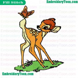 Bambi Embroidery Design 08