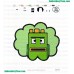 Beautiful Brobee Squared Yo Gabba Gabba Embroidery Design