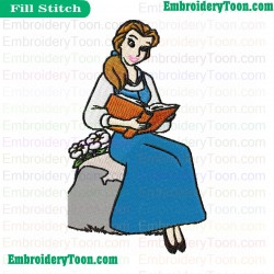 Belle Beauty And The Beast Embroidery Design
