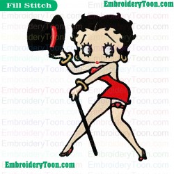 Betty Boop Embroidery Design 01