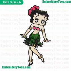 Betty Boop Embroidery Design 02