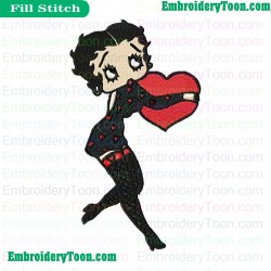 Betty Boop Embroidery Design 03