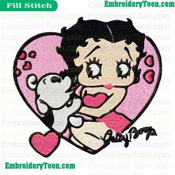 Betty Boop Embroidery Design 04