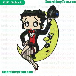 Betty Boop Embroidery Design 06
