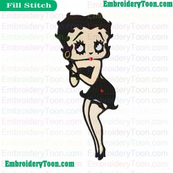 Betty Boop Embroidery Design 07