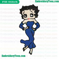 Betty Boop Embroidery Design 08