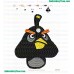 Black Goomba Angry Bird Embroidery Design
