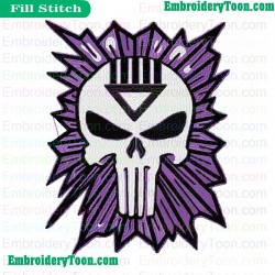 Black Lantern Punisher Embroidery Design