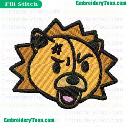 Bleach Kon Angry Embroidery Design