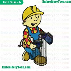 Bob The Builder Embroidery Design 01