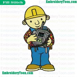 Bob The Builder Embroidery Design 05