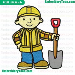 Bob The Builder Embroidery Design 06