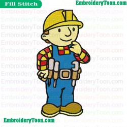 Bob The Builder Embroidery Design 09